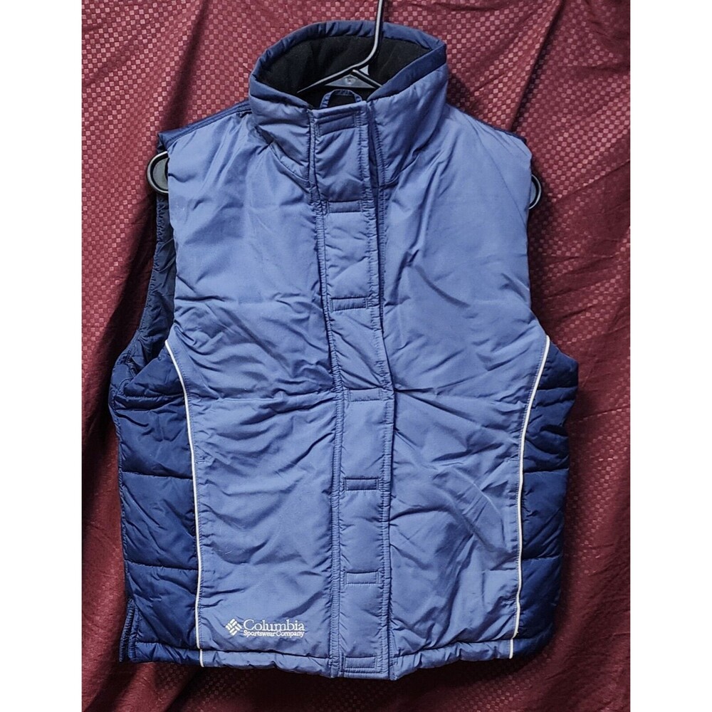 Columbia Sportswear Women's Blue Down Insulated Puffy Vest Jacket Medium
